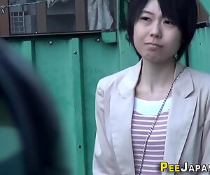 Classy japanese babes pee and get spied on