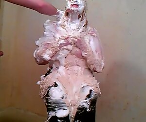 No pajamas in bed foam pieing for busty woman.