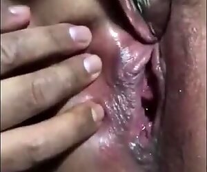 Hairy BBW pleased by her lover's vibrator