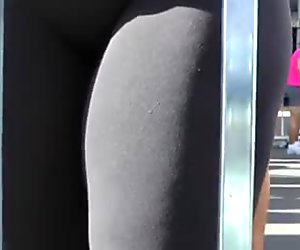 Massive Ass in see through leggings