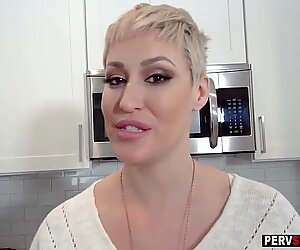 super-naughty milf stepmom helps a stepson with a experience