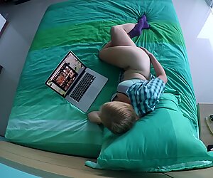 watching porn and masturbating