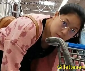 Thin pregnant asian upskirt