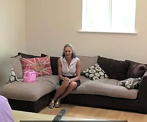 FakeAgentUK Ebony fresh MILF fucks and cums all over