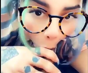 Asian Latina with big tits chokes on cock