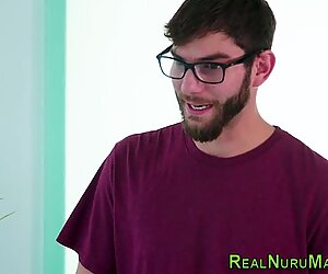 Kinky masseuse creampied