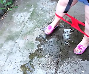 Fat, Russian Milf With Big Tits, Smoking And Pissing