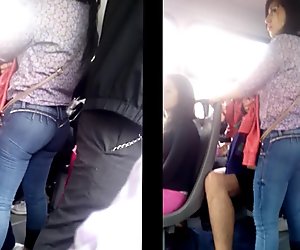 CULAZO VECINA ESPOSA JOVEN BUS COME CULO SERIES