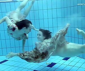 Anna Netrebko and Lada Poleshuk underwater lesbos