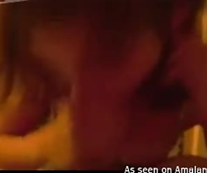 Sensual brown haired fairy gives her first blowjob on homemade video