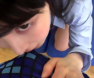 Japanese cute sucks dick