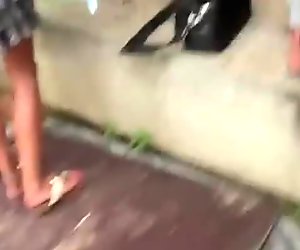 Skinny young babe in public sex video xxx