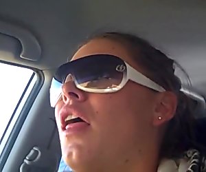 Hot car blowjob.