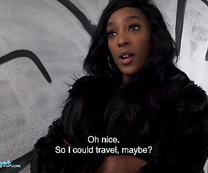 Public Agent British Ebony Asia Rae Bounces her Booty