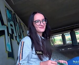 Public Agent Hot Czech body fucked under public bridge after sucking cock