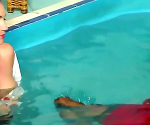 Lesbians get swimming pool soaked