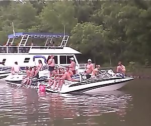 many random women flashing their perfect tits on lake