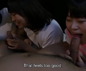 Hot hostess Yuri Sakura and her friends suck hairy pricks